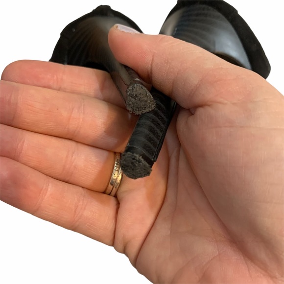 Just Fab Lilou black studded pointy toe heels women’s 7 - Picture 8 of 10